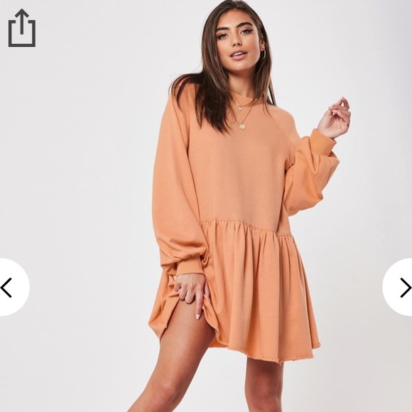 SOLD - Missguided Oversized Smocked Sweater Dress - Picture 1 of 4